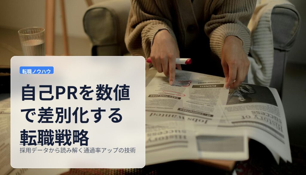 自己PRを数値で差別化する転職戦略｜採用データから読み解く通過率アップの技術
