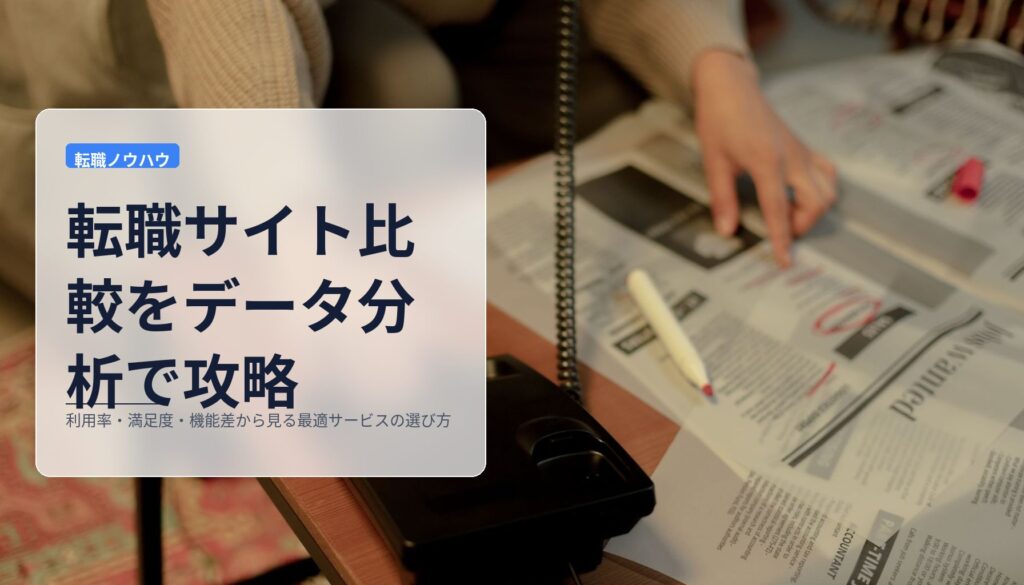 転職サイト比較をデータ分析で攻略｜利用率・満足度・機能差から見る最適サービスの選び方